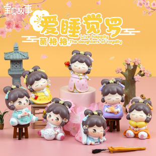 月半艺术家二代盲盒公仔桌面装饰树脂摆件复古名人名画手办送礼物详情12