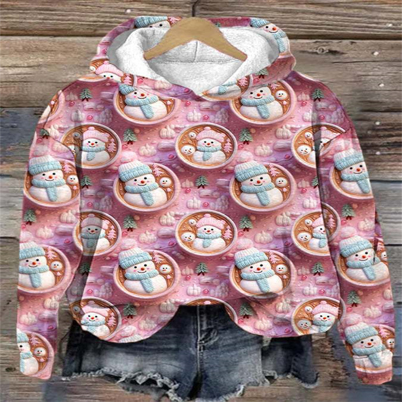 2025秋冬季女士跨境3D卫衣热门数码印花连帽衫带帽卫衣热卖款外套详情5