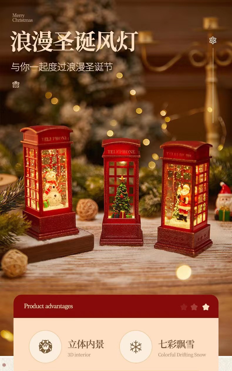 Christmas decorative items, snowflakes, Santa Claus, reindeer, party lights, night lights, holiday gifts, craft lighting pic 12