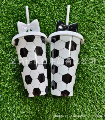 2026 World Cup Creative football patterned theme plastic cup souvenirs Cross-border sports souvenirs for boys and girls pic 3