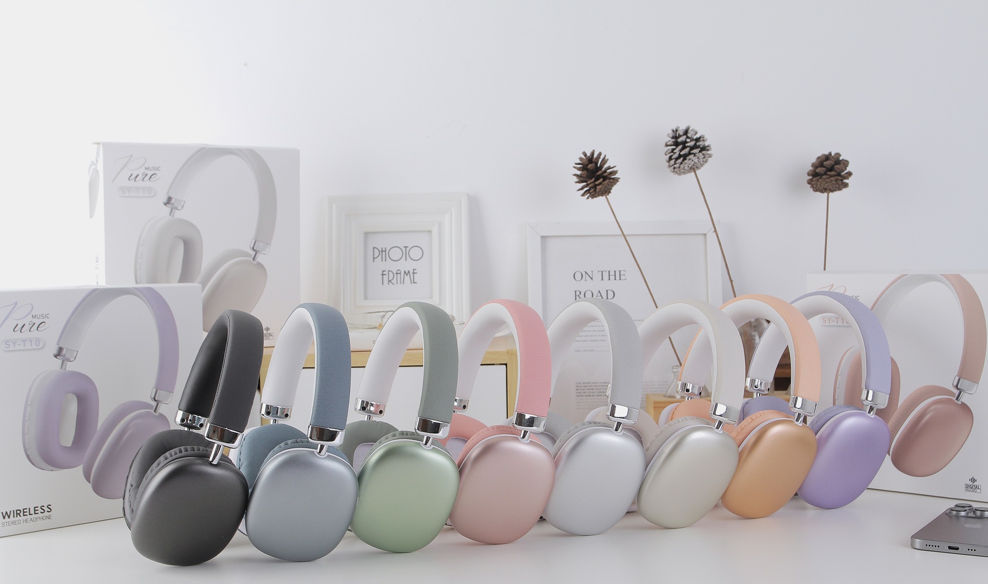 头戴式高端音乐蓝牙耳机不漏音超长续航无线外贸耳麦工厂跨境批发详情3