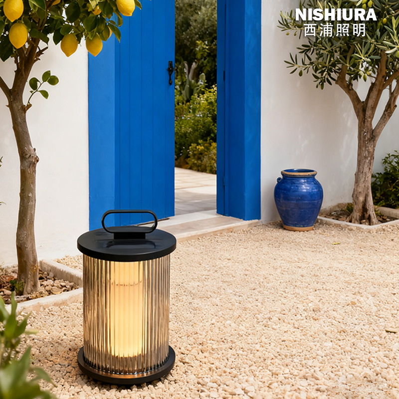 Cross-border ODM simple solar outdoor garden lamp, waterproof home garden villa decoration, wabi-sabi style lawn lamp pic 9