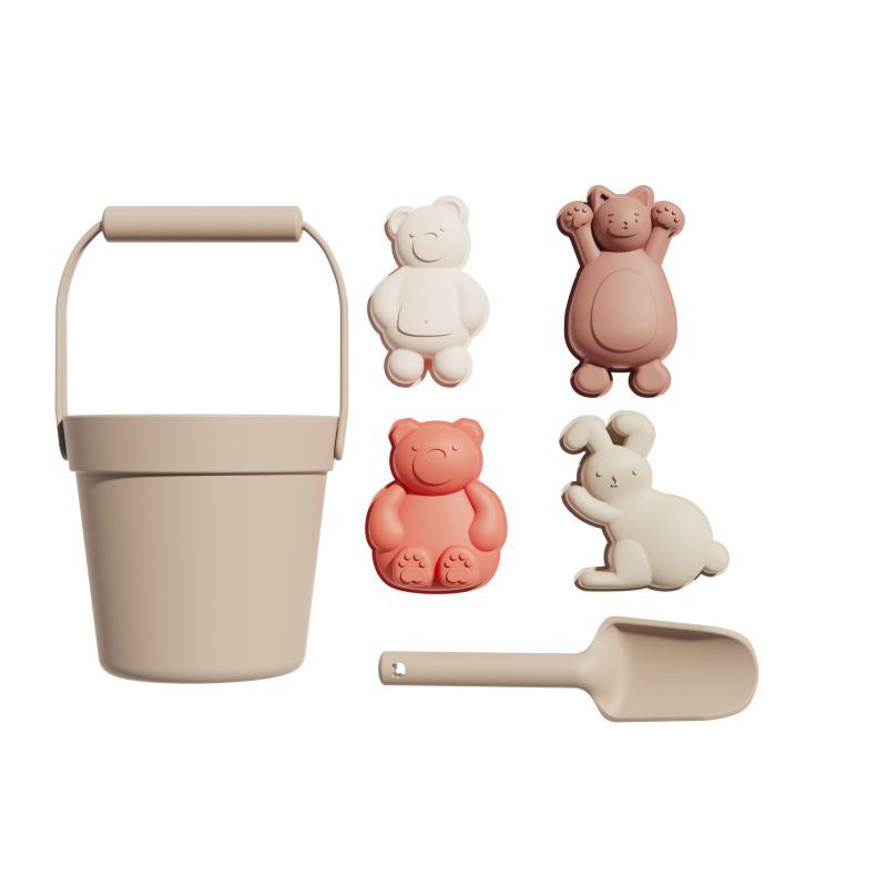 儿童硅胶沙滩桶套装 宝宝挖沙铲沙滩玩具 洗澡玩水亲子互动戏水玩具 安全无毒环保材质详情11