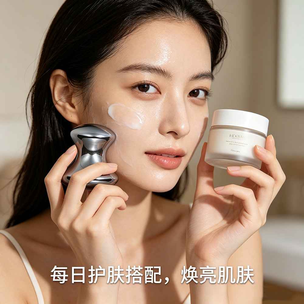 日韩太赫兹能量石刮痧板蘑菇头按摩器美容院同款面部经络按摩礼物详情17