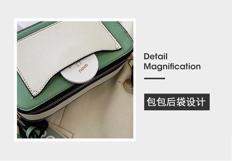 The 2024 new style of European and American simple, retro and fashionable camera bag for foreign trade features a trendy and niche design with a letter crossbody bag pic 4