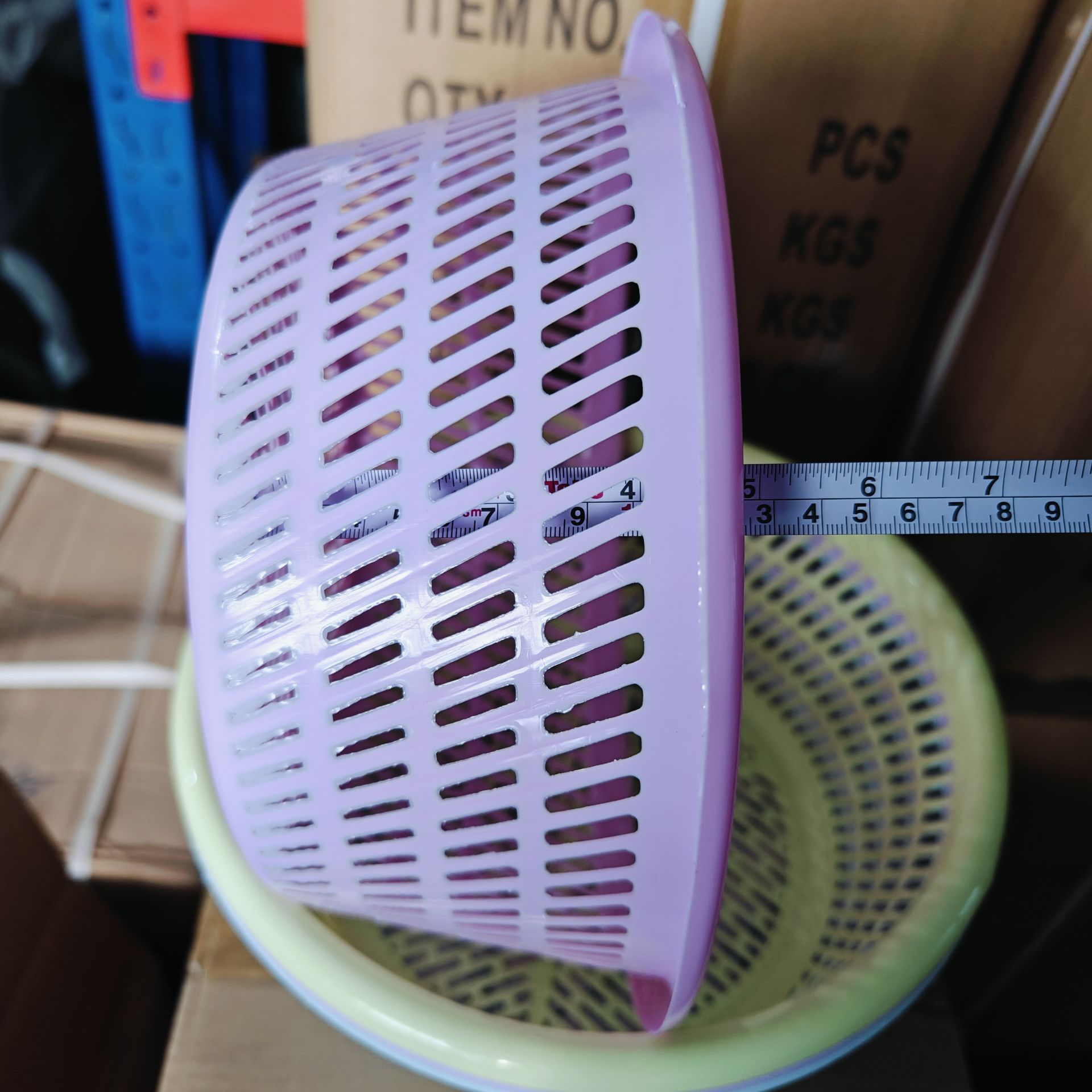【 Office 】 Pu 612 vegetable basket 200 yuan per box, 612 large dark-colored vegetable basket, draining basket, large basket, basket 2 yuan, wholesale store supply pic 2