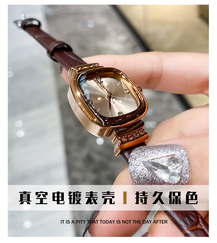 zido品牌小方糖女表复古风高级休闲感简约气质2024新款石英表代发详情2