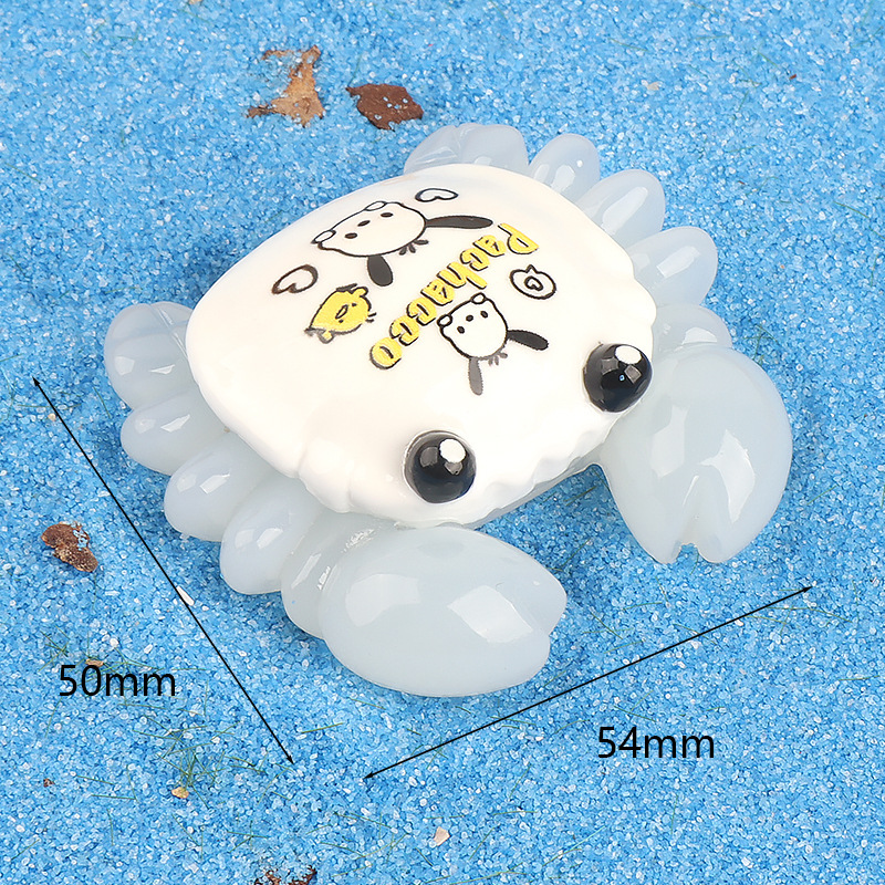 Creative cartoon glow-in-light cute Sanliou little crab three-dimensional micro-landscape decoration DIY decorative blind bag accessories pic 7