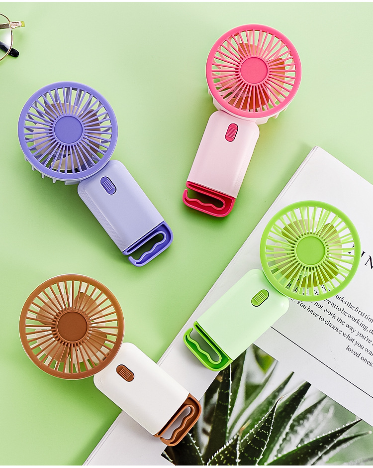 Simple and portable light sound handheld mini fan, fresh desktop fan, USB charging small fan pic 24