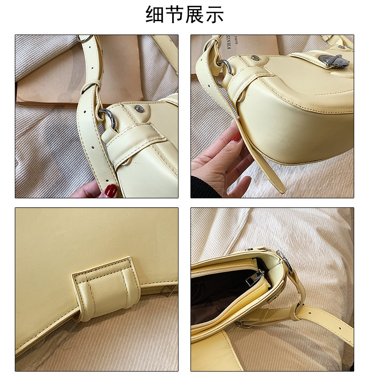 复古感休闲包时尚简约腋下小方包小众潮搭单肩包都市风斜挎女包详情6