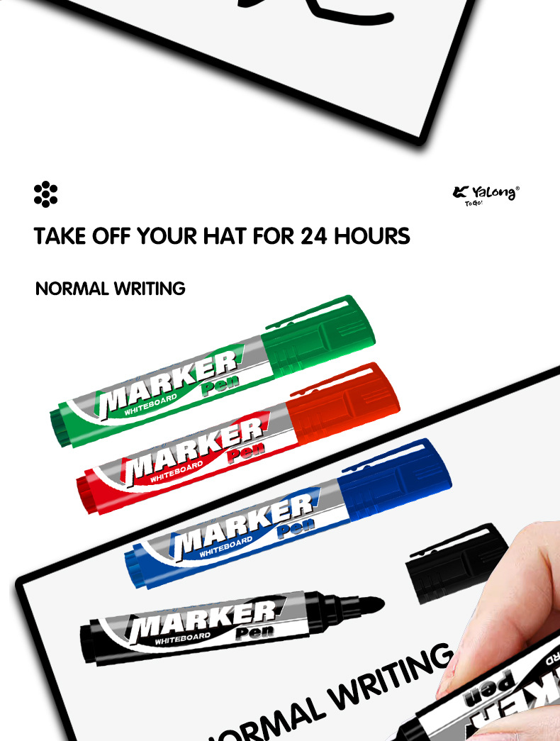 Yalong Cross-border Student Wholesale Quick-drying ink pens, office supplies, whiteboard pens, paint marker pen sets, Macado pic 5