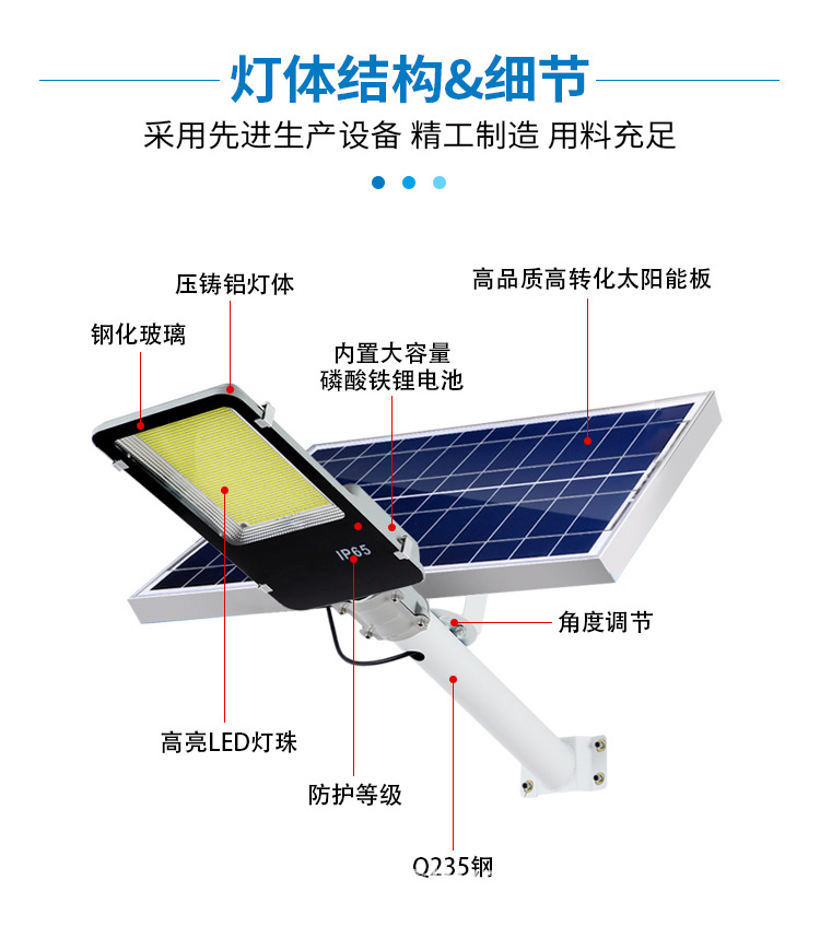 太阳能路灯户外灯家用庭院灯照明灯led太阳能灯防水厂家直销详情7