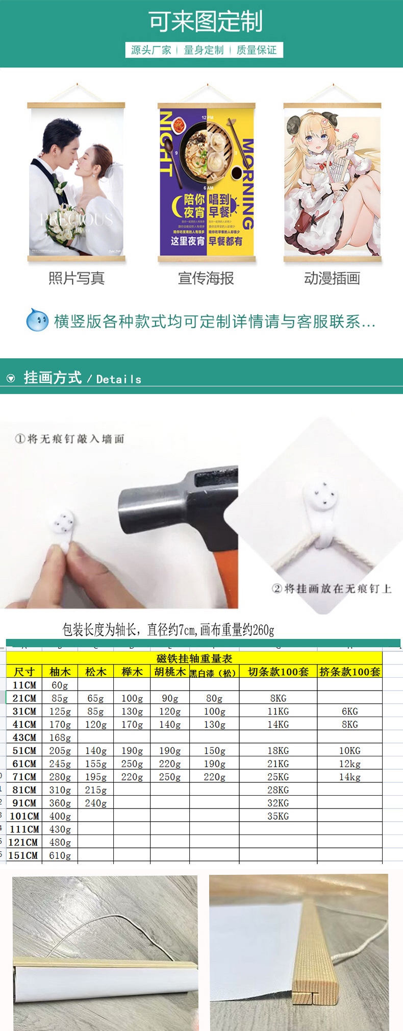 新款挂画ins奶油风客厅民宿客房小清新油画实木挂轴装饰画玄关详情13