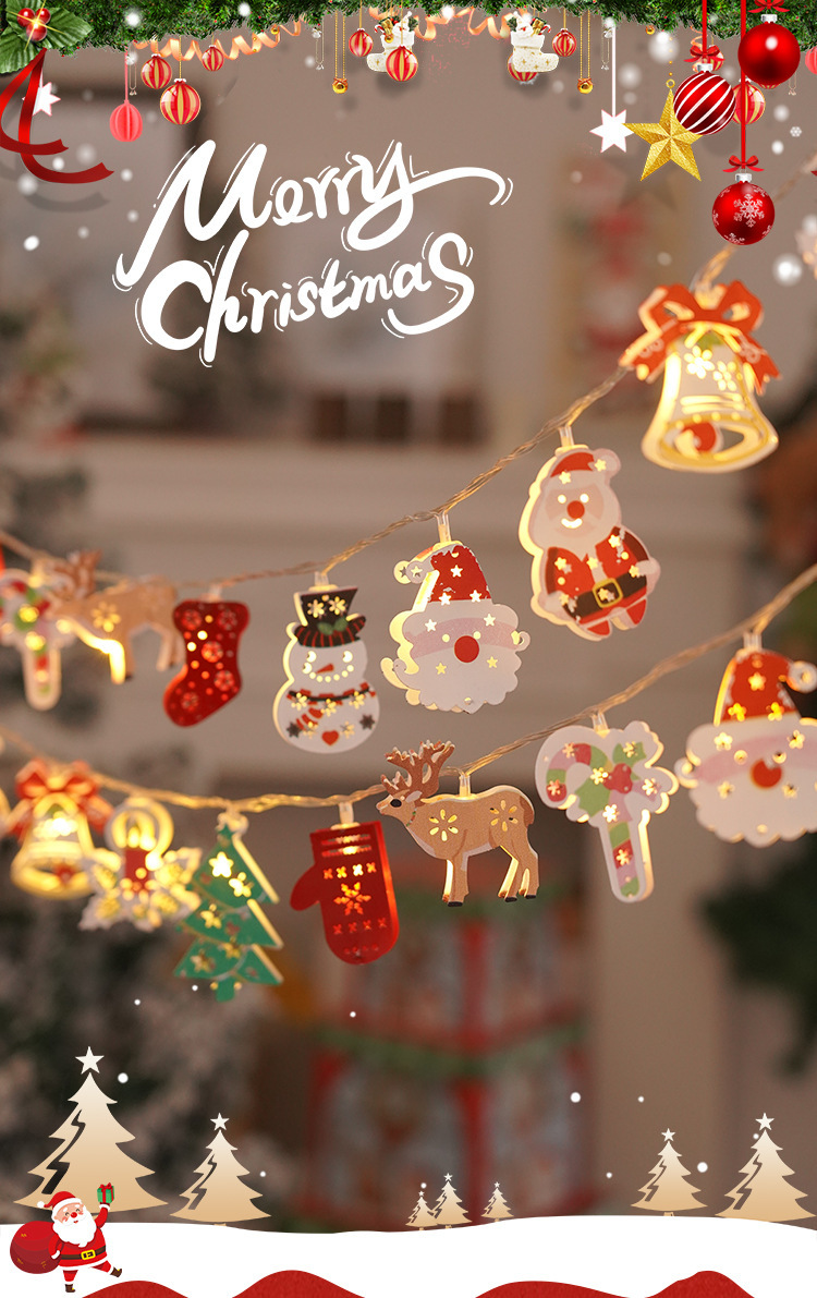 Merry Christmas! Santa Claus, led light strings, colorful lights, Christmas lights, ironwork, Christmas decorative lights, Christmas tree light strings pic 1