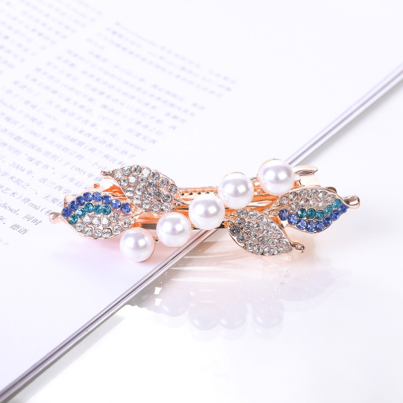 发夹高级感小香风马尾夹女士超闪轻奢水钻顶夹水晶盘发后脑勺头饰详情9