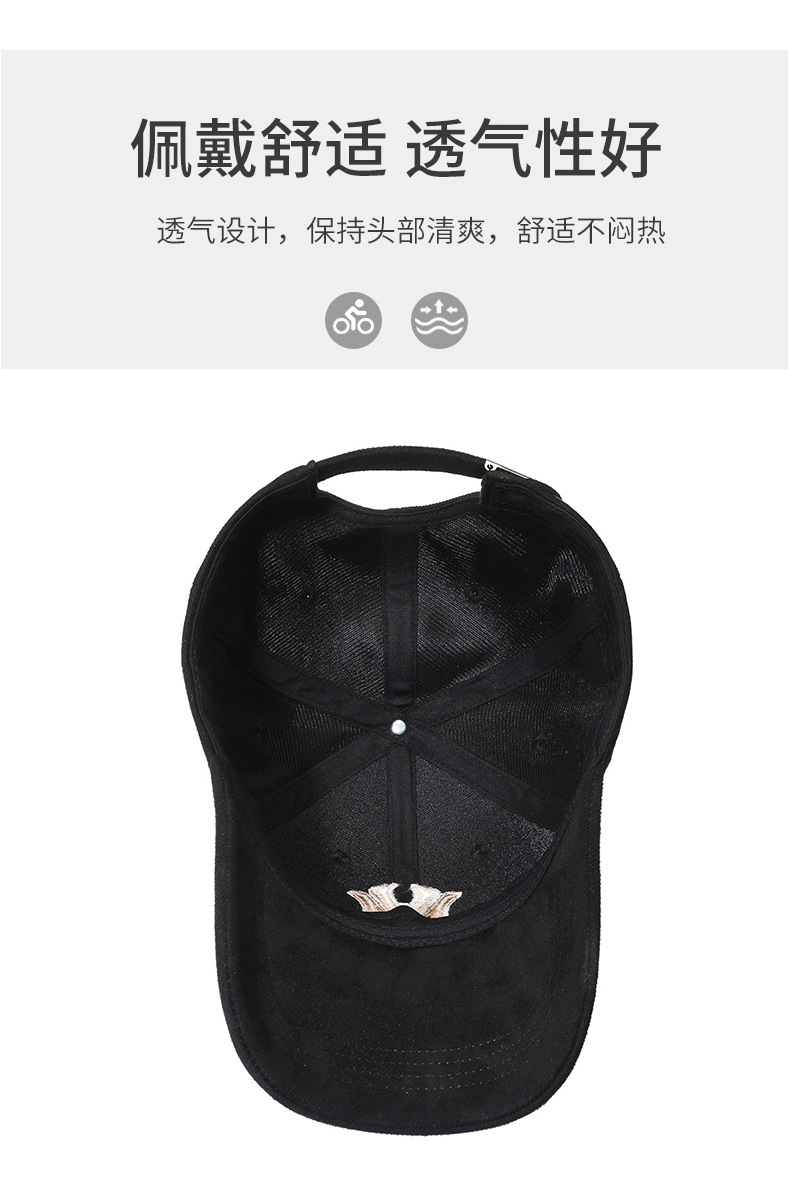 春秋新款棒球帽遮阳鸭舌帽男女情侣潮流欧美时尚刺绣字母百搭帽子详情5