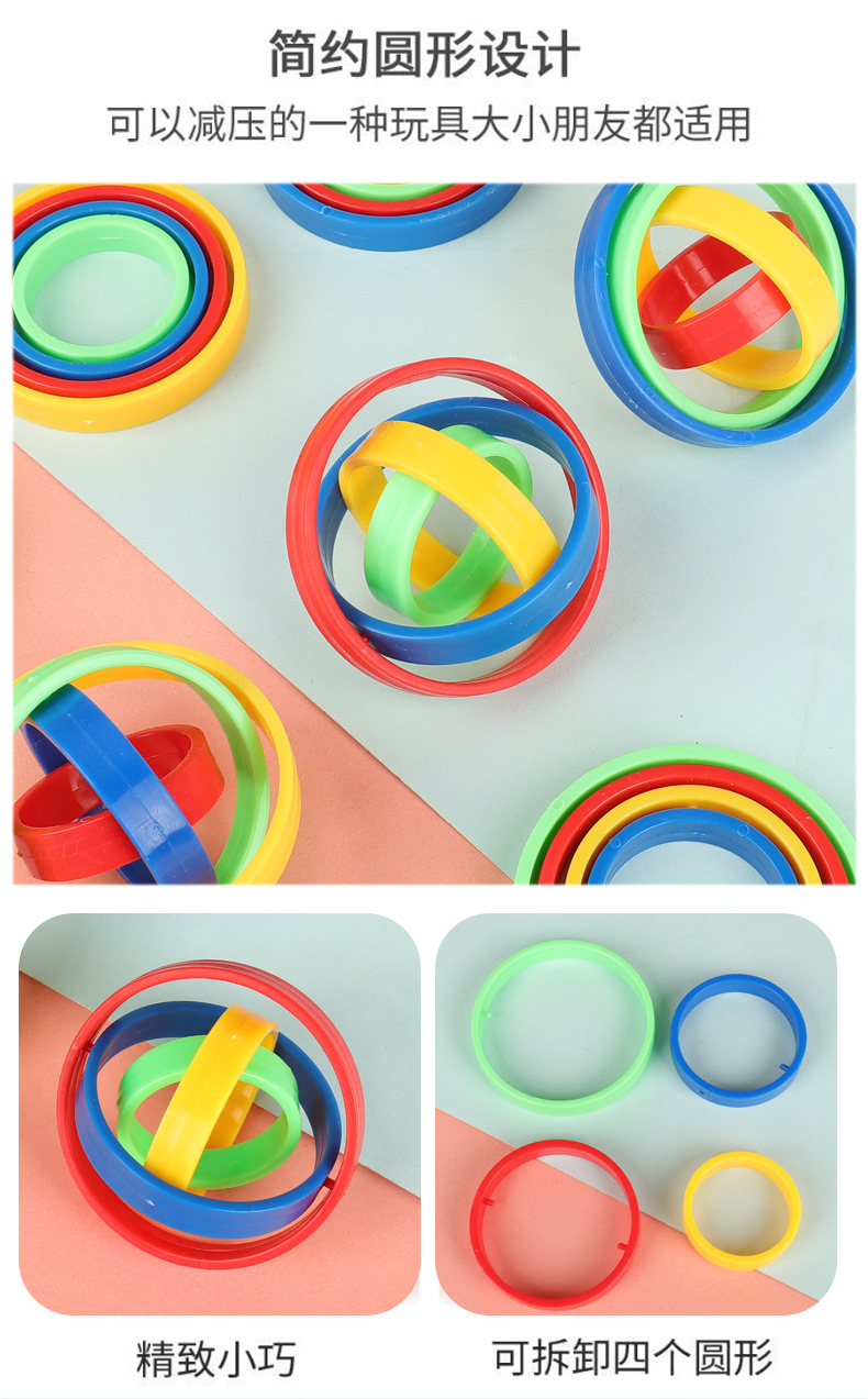 Cross-border creative radish ring inertial universal gyroscope rotating finger gyroscope magic intelligence toy manufacturer wholesale pic 8