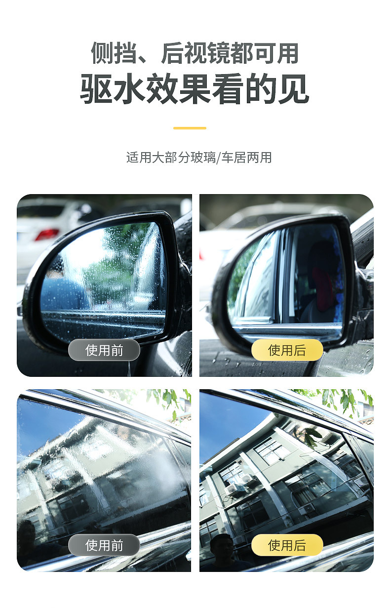 车仆玻璃拔水剂雨敌拨水剂玻璃防水防雨剂汽车玻璃驱水剂汽车用品详情11