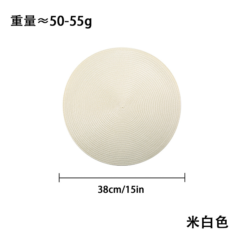 圆形北欧风PP餐垫桌垫西餐垫编织餐桌防烫隔热垫隔热餐桌垫跨境详情15