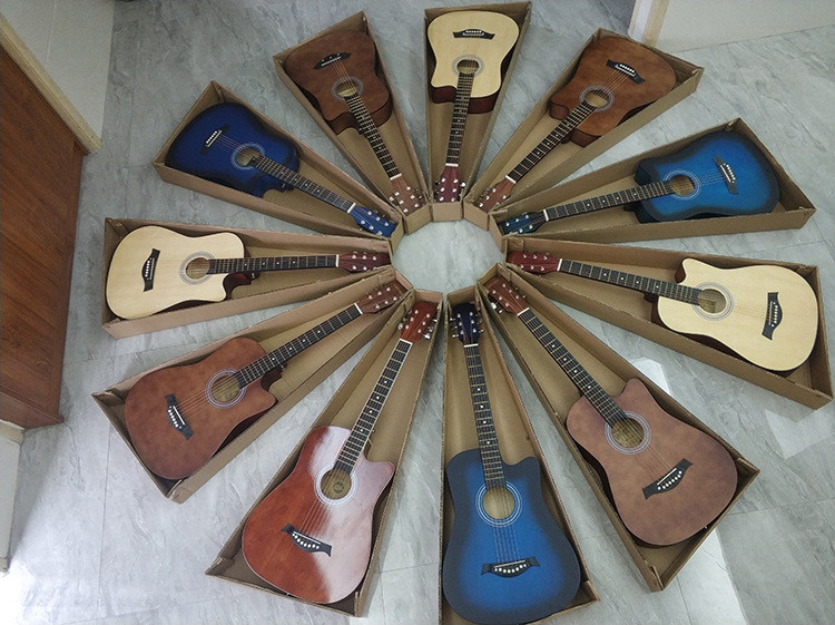 Factory direct sales of 38-inch guitars, 41-inch folk guitars, defective guitars, and practice acoustic guitars without affecting usage pic 18