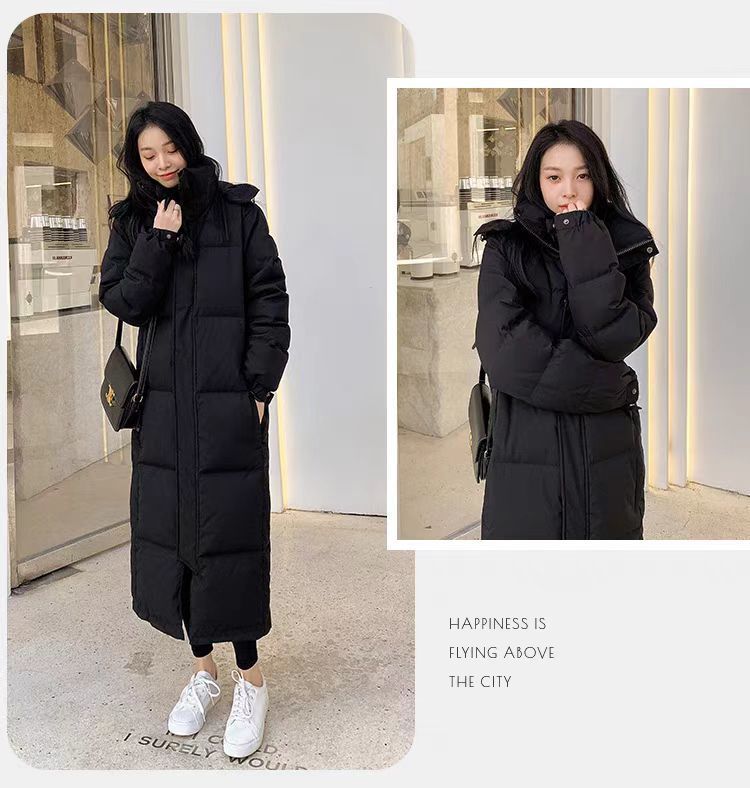 2025新款羽绒服女中长款中戏羽绒服长款过膝加厚白鸭绒羽绒衣外套详情4