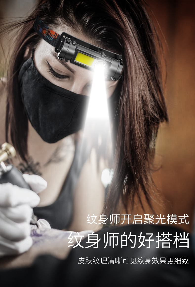 Ear picking headlamps, focused pedicurists, ear cleaning and ear cleaning, charging work, led head-mounted lighting lamps wholesale for outdoor use pic 5
