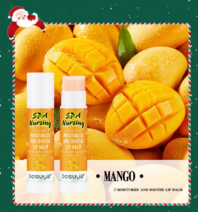 【 Cross-border Exclusive 】bosuya Christmas Lip Balm Hydrates, moisturizes, prevents dryness and cracking, and reduces lip lines. A bestseller on Amazon pic 15