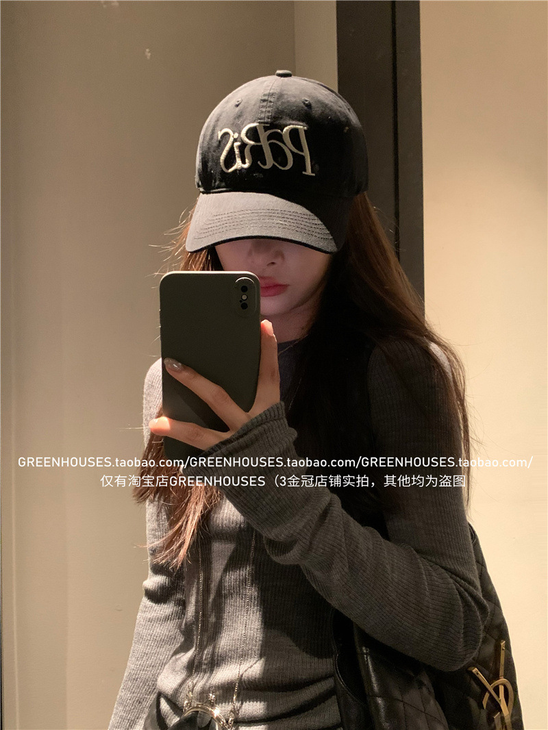 美式复古休闲百搭刺绣鸭舌帽子女韩版遮阳显脸小大头围棒球帽男潮详情6