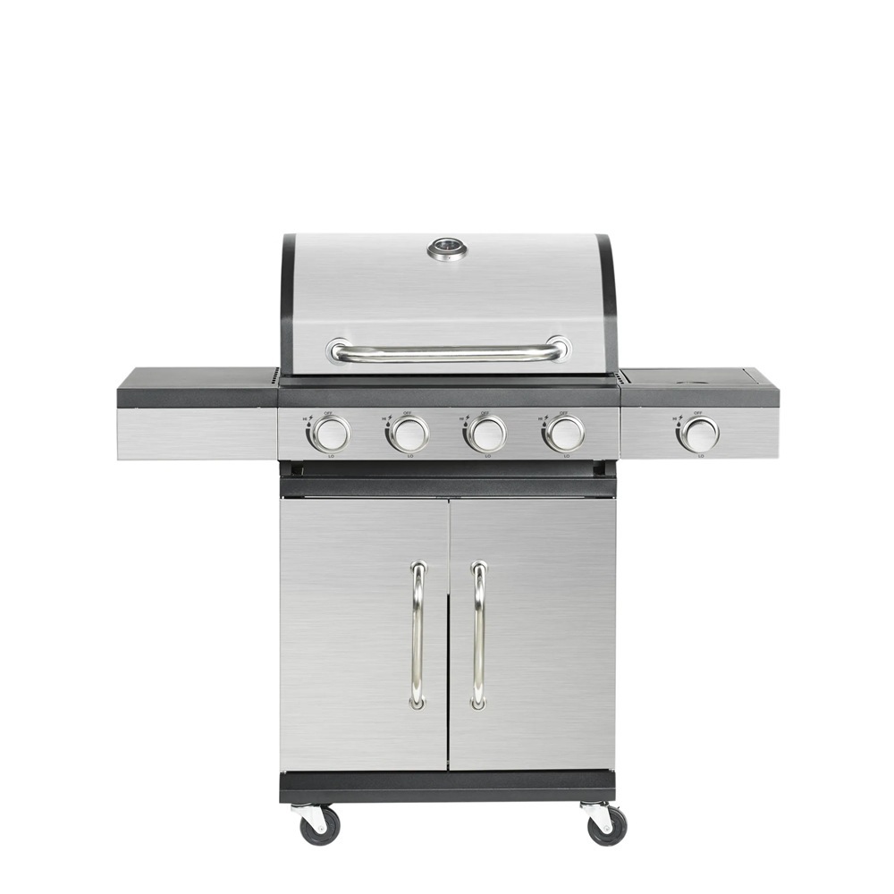 Outdoor courtyard gas barbecue grill, household multi-functional stainless steel grill, barbecue with side burner, ATLAS brand pic 10
