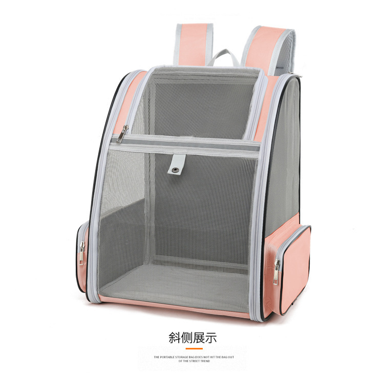 Portable breathable double-shoulder cat bag, foldable cat bag for outdoor travel pic 17