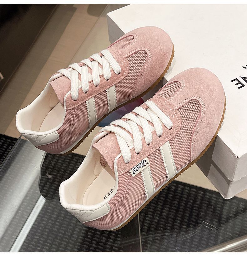 真皮平底小白鞋女鞋2025夏季新款网面德训鞋百搭休闲阿甘运动鞋子详情24