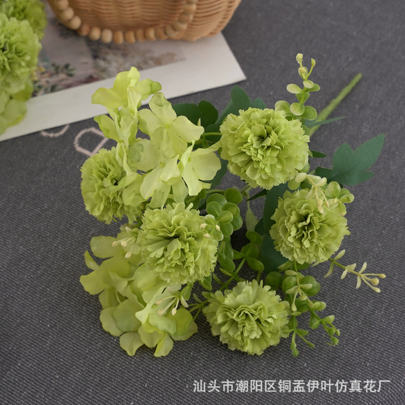 北欧仿真小玫瑰牡丹人造花家居装饰婚庆花墙洋甘菊花束详情28