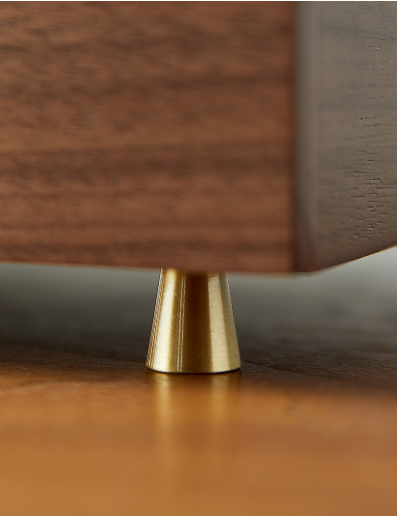 胡桃木首饰盒四层带金色锁扣带柜脚大容量珠宝收纳复古饰品收纳柜详情29