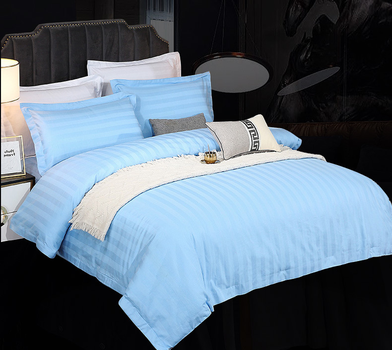 Pure cotton brocade bedding set, all-cotton pure white brocade strips, hospital bedding, four seasons style, light luxury pic 10