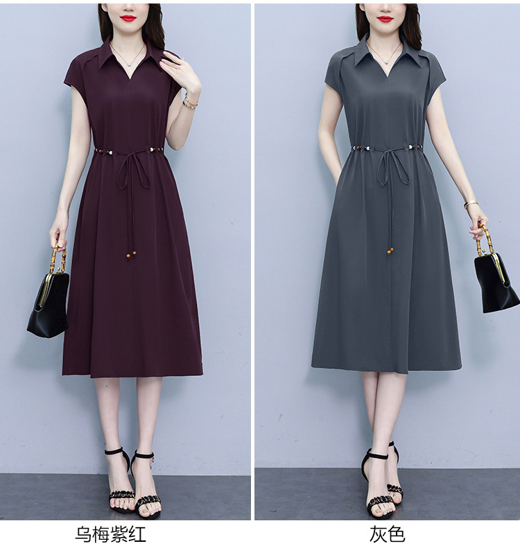 爆款高端欧版宽松法式连衣裙2025夏季新款气质收腰显瘦中长款裙子详情16