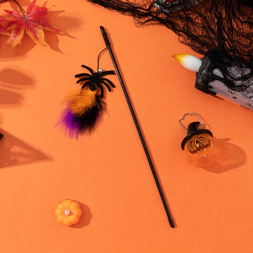 New Halloween cat toy stick, new style Halloween doll with feather cat for self-entertainment, direct supply from the manufacturer pic 24
