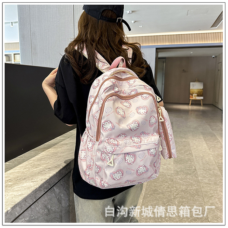 小学生护脊书包3-6年级儿童卡通印花书包大学女大容量耐脏双肩包详情33