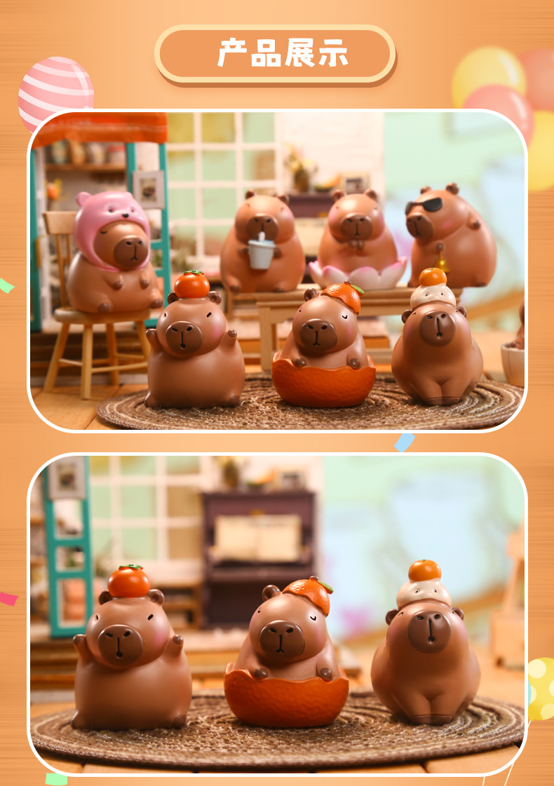 Cute capybara figurines, home decoration figurines, small items, table figurines, cute capybara figurines pic 5