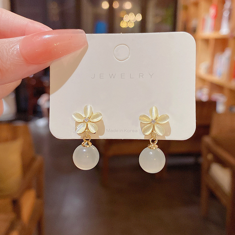 Spring/Summer 2025 fresh and elegant flower earrings for women, a light luxury and high-end look, pearl stud earrings, super fairy-like, versatile and elegant earrings pic 64