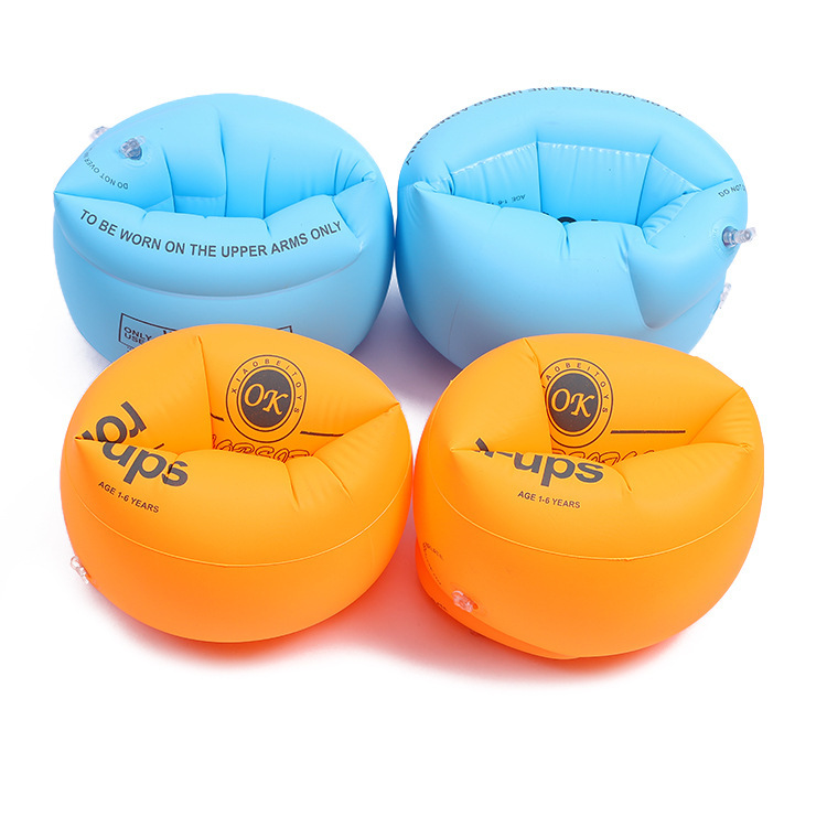游泳馆泳池浮袖儿童游泳辅助用品PVC充气手臂圈加厚双气囊水袖详情2