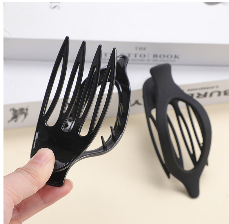 冠洋亚马逊磨砂椭圆发夹时尚大号发量多盘发鸭嘴夹高级感跨境发饰详情7