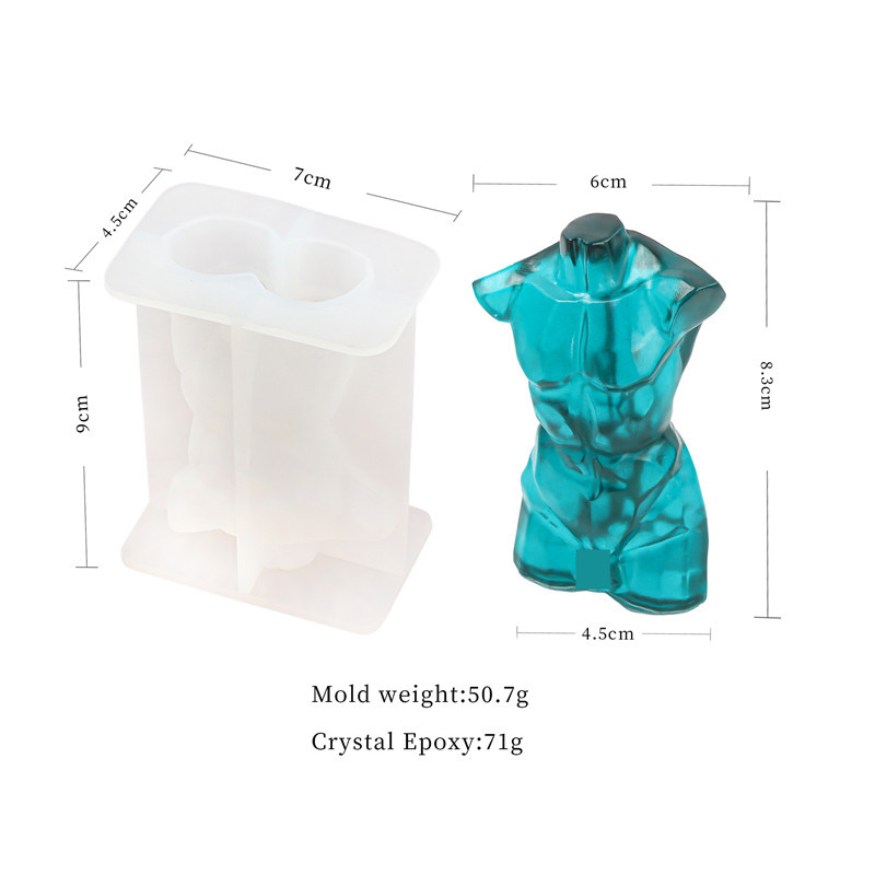 Zhonghui 3D Silicone Candle Molds for Men and Women DIY crystal Resin Scented Plaster Resin human body ornaments pic 10