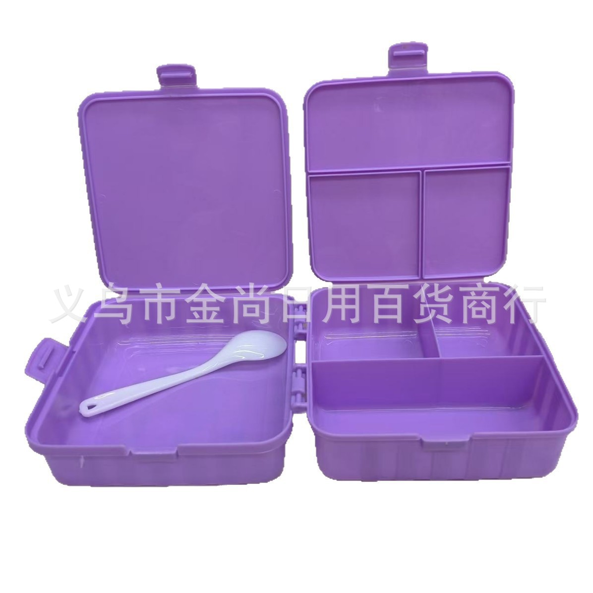 Square plastic lunch box, office worker lunch box, portable new product, cross-border simple lunch box pic 1