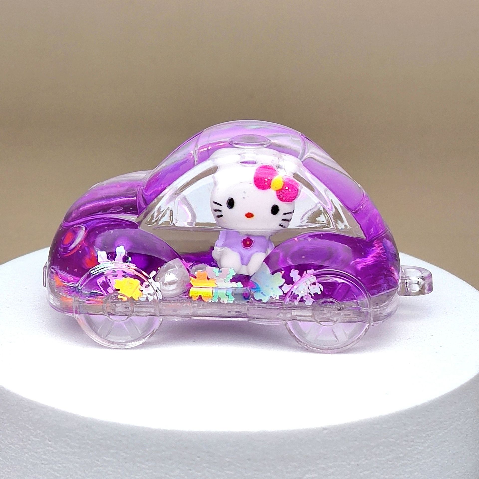 创意亚克力入油流沙瓶爆款DIY卡通猫汽车钥匙扣汽车配饰摆件饰品详情5