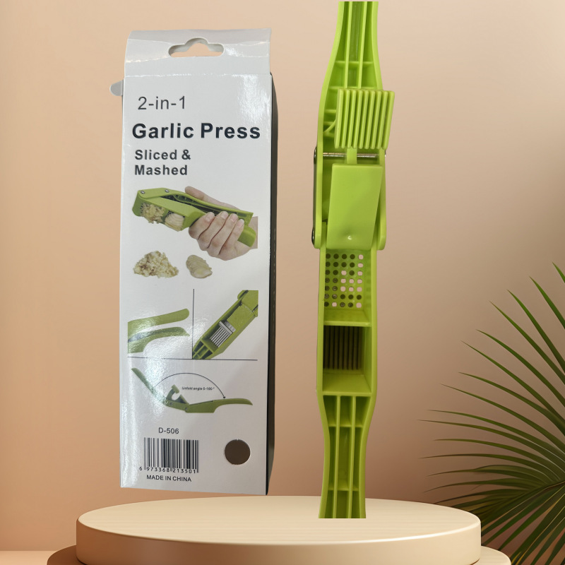 Cross-border stainless steel two-in-one manual garlic press, garlic pounding machine, multi-functional garlic cutter, garlic picker, household garlic puree press pic 11