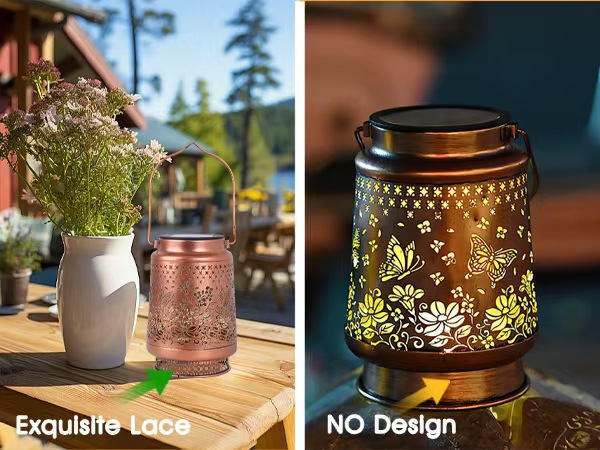 Cross-border solar hummingbird horse lantern Outdoor courtyard decoration waterproof ironwork hollowed-out lantern villa garden projection lamp pic 6