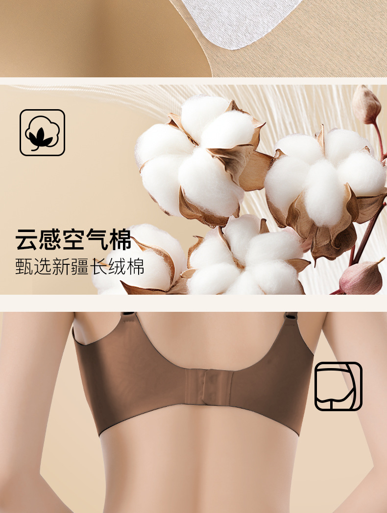 80S裸感美拉德色纯棉加长裆抗菌无痕内裤女瑜伽运动加长裆不夹臀详情7