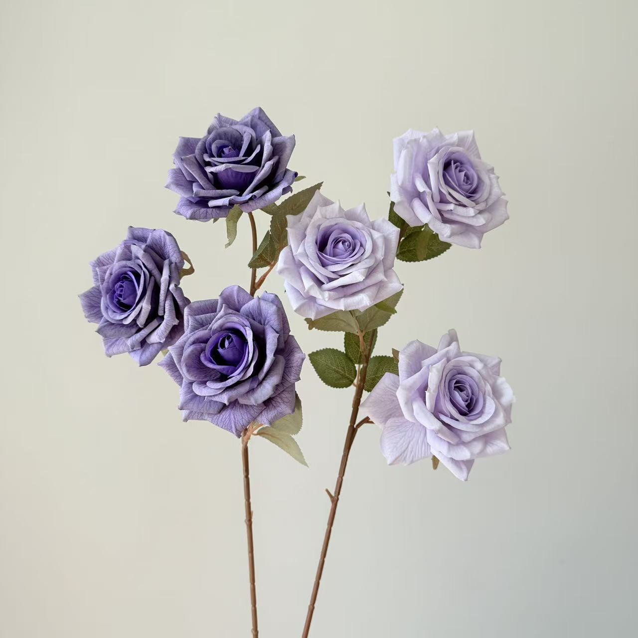 3头卡布奇诺玫瑰花仿真花摩卡油画复古玫瑰花婚庆插花家居装饰花详情10