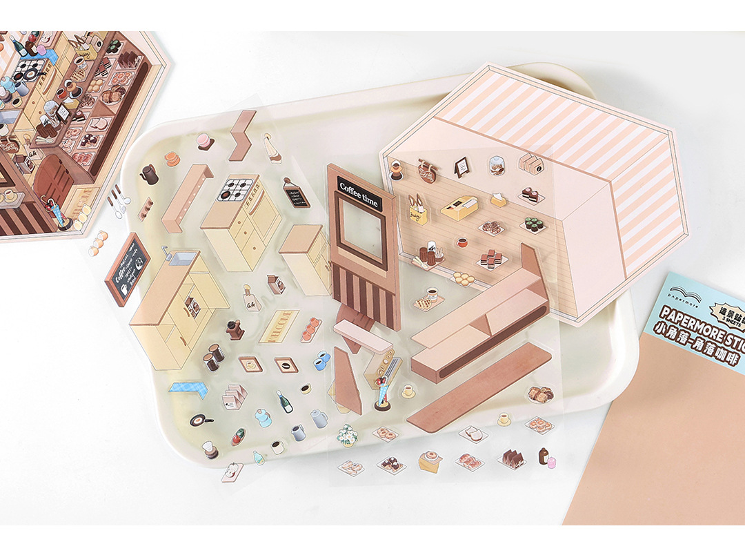 墨言PaperMore3D场景造景贴纸 小角落 学生DIY趣味装饰素材贴纸详情16