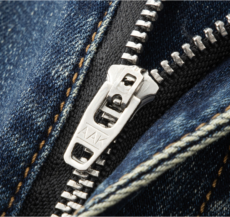 潮牌薄款复古蓝牛仔裤男士夏季高级感潮流修身直筒弹力休闲长裤男详情8